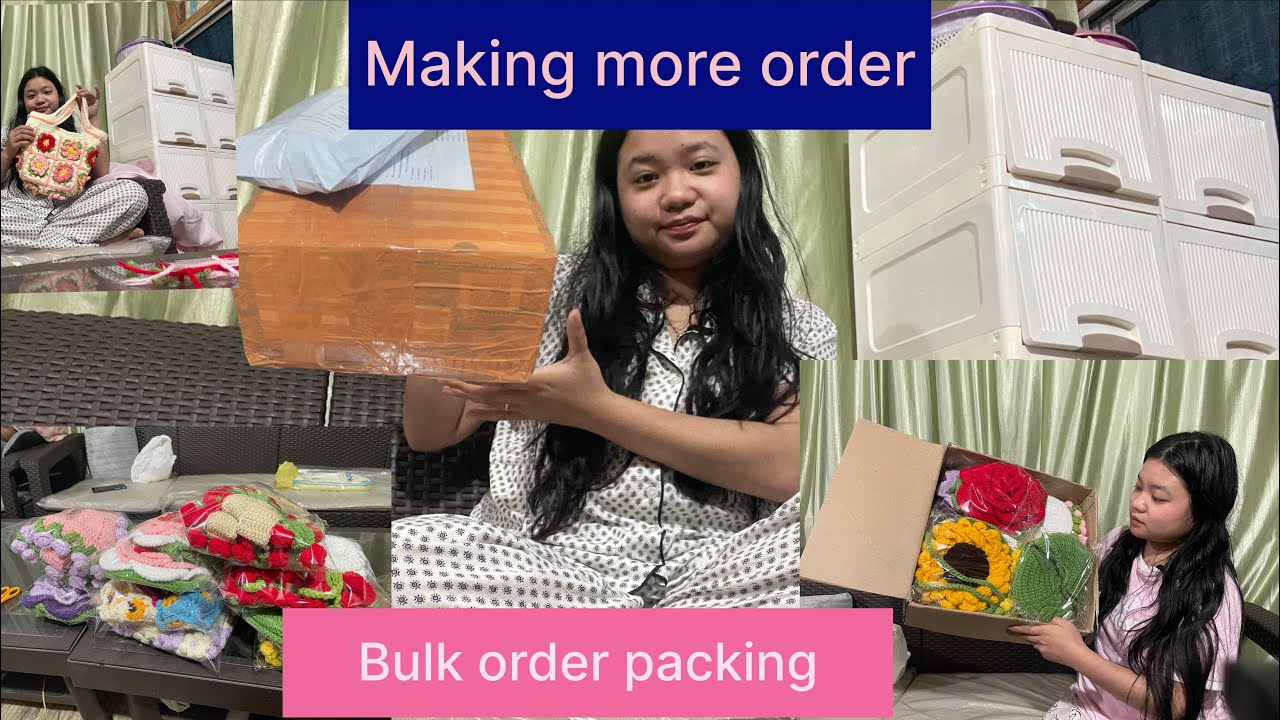 Bulk order packing /making more order/small business owner 