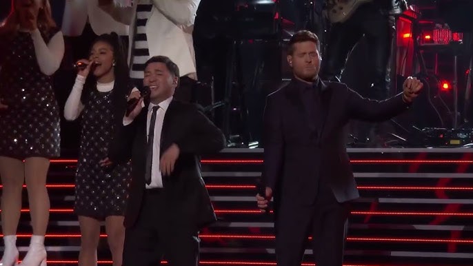 Sofronio Vasquez and his Coach Michael Buble's duet during the Finale of The Voice