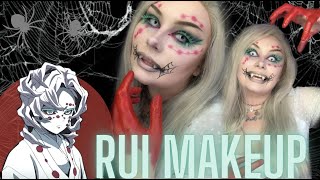 Rui Spider Family Demon Inspired Makeup Tutorial Demon Slayer Kimetsu No Yaiba Anime Grwm