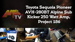 Car stereo installation on this Toyota Sequoia with Kicker in Los Angeles
