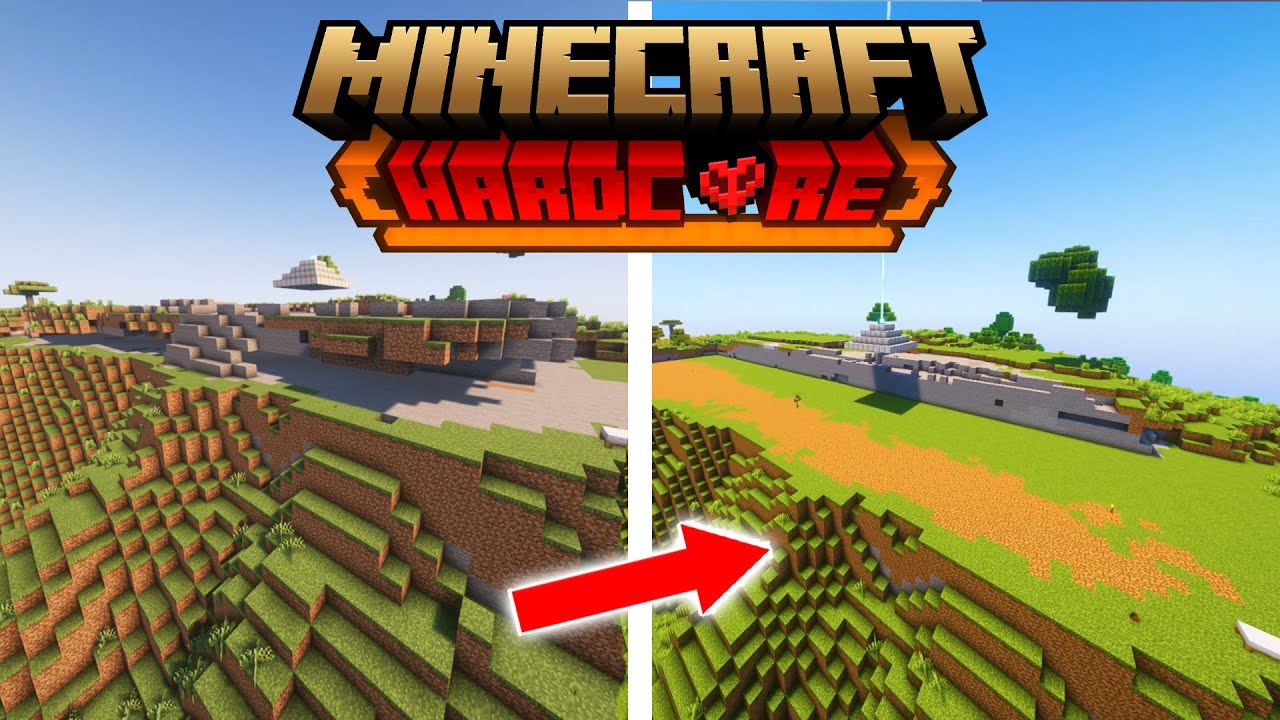 I Destroyed a MOUNTAIN In HARDCORE MINECRAFT (Flashback Mod REPLAY ...