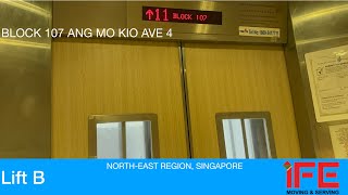 HDB Block 107 Ang Mo Kio || IFE Elevator (Lift B)