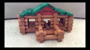 Building a Lincoln Log Cabin (time lapse)