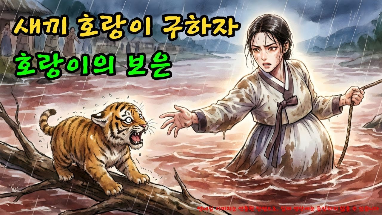 홍수에 떠내려간 강아지를 구했더니...마을에서 쫓겨난 임산부 | 야담 |옛날이야기 |민담 |전설 | 설화