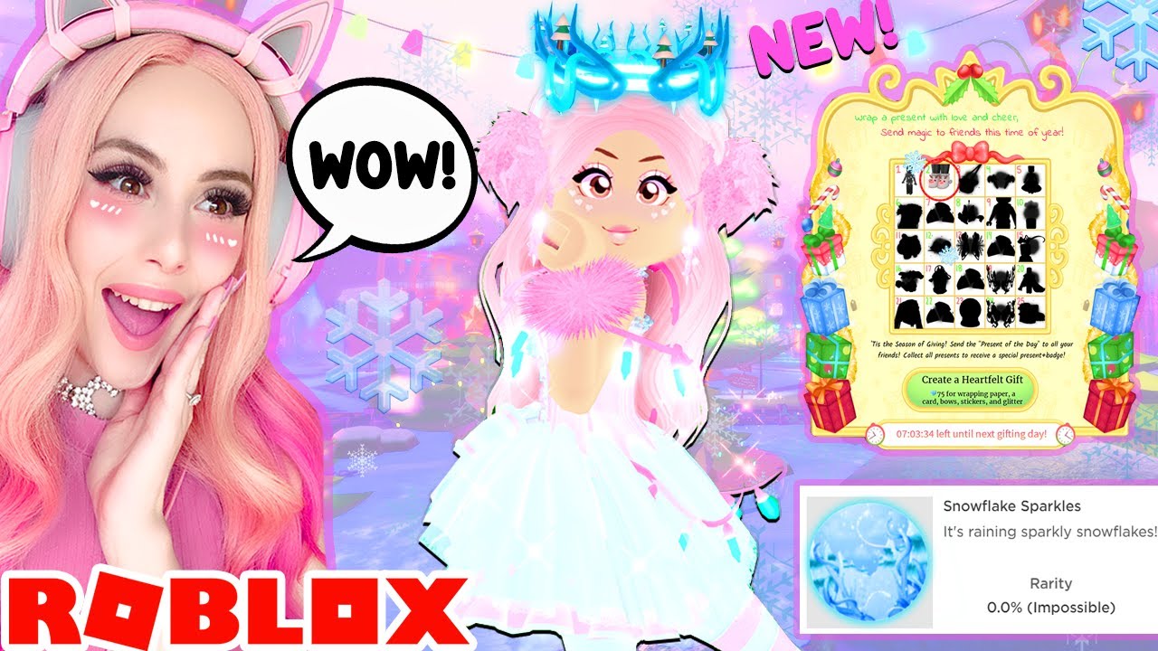 photo Leah Ashe Roblox Character 2021 reacting to the new christmas town update w cybernova launcelot roblox royale high