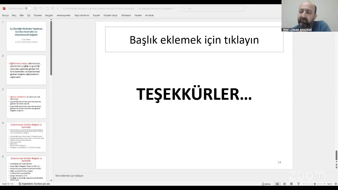YENİ UZMAN AKADEMİ Zoom Toplantısı