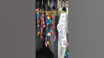 Sock printer print building blocks on sock#sockprinter #360 digital printing machine #custom sock