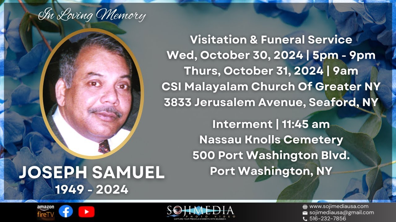 FUNERAL SERVICE | JOSEPH SAMUEL - YouTube