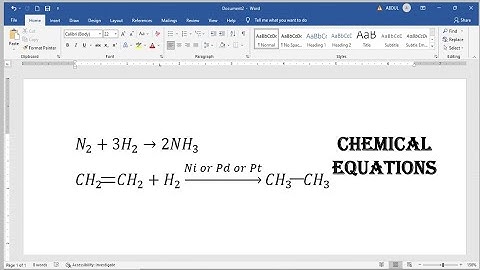Chemical equations | How to insert chemical equations in ms word | @msoffice-307