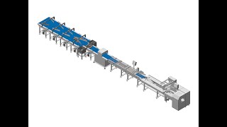 Automatic Pillow Form Filling Sealing Machine Line for Hamburger Buns Multi-Row Multi-Line Product