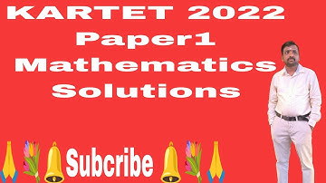 KARTET 2022| TET2022 Paper 1 Mathematics Solutions.. #tet2022#gpstr#ctet#cet