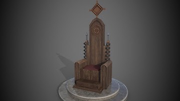 Blender 3.4 , Substance Painter - Medieval King Throne 3D Tutorial