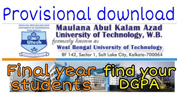 How to download MAKAUT provisional. MAKAUT calculate wrong DGPA?