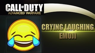 Crying laughing emoji emblem ...