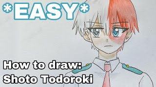 How to draw: Shoto Todoroki (EASY TUTORIAL)