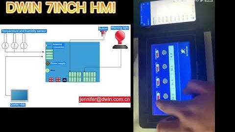 DWIN 7inch HMI control Temperature and humidity data of replay by Modbus protocal