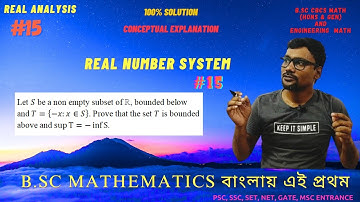 Real number system | Completeness property of R | Real Analysis by DR Colleger