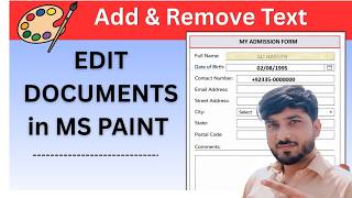 How to Edit Scanned Documents In Microsoft Paint I Edit Text of Any Image In paint