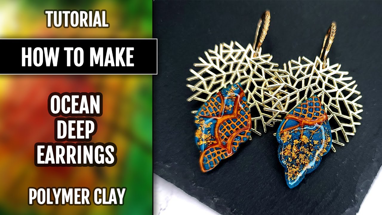 Polymer clay tutorial: How to make Unique Earrings in Sutton Slice technique!