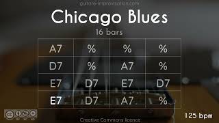 Chicago Blues Shuffle - 16 bars (A) : Backing Track
