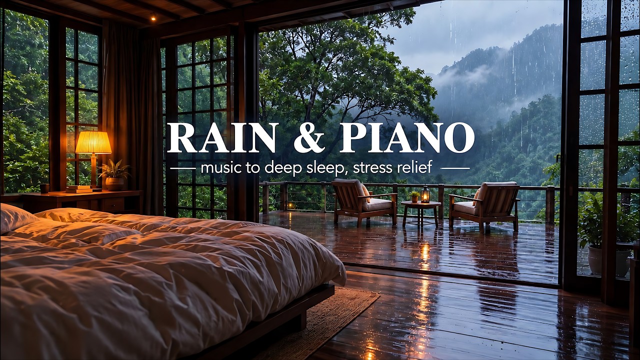Sleep Instantly with Soft Piano & Rain 🌧️ | Relaxing Music for Deep ...