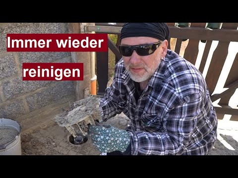 Abfluss reinigen im Garten Abfluß Entwässerung verstopft, was tun