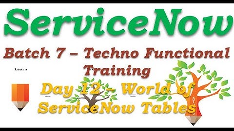 Batch 7 || Day 12 || ServiceNow Table  || Techno Functional Training || English #Shorts #Short