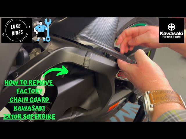 2015 Kawasaki ZX10R SuperBike / How To Remove Factory Chain Guard