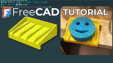 Sponge Tray or Soap Dish❔❔ 3D PRINT this part!   FreeCAD 2025 Tutorial