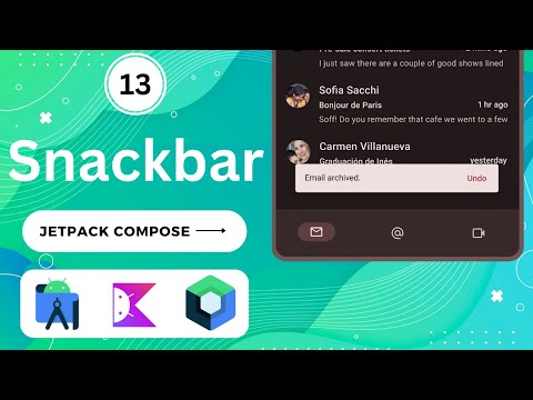 Snackbar in Jetpack Compose | Android | Kotlin | Android Studio Giraffe #jetpackcompose #kotlin