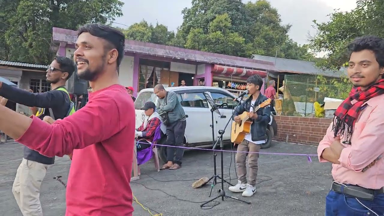 Tourists love hanging out with local singers in Sohra, Mawsmai cave, Meghalaya.