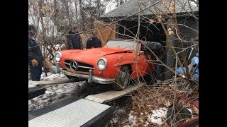 В заброшенном сарае нашли старинный Mercedes-Benz 190 SL без пробега! Капсула времени!