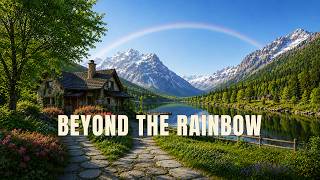 Beyond The Rainbow 🌈 Rainy Mountain Garden Ambience & Soft Guitar for Deep Relaxation, Study & Sleep screenshot 5