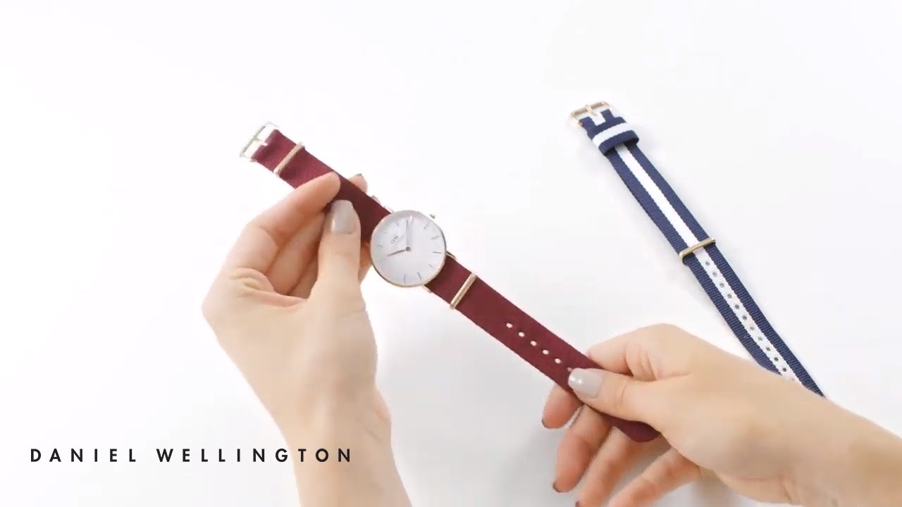 Spectaculair veer smokkel How to change your strap from Nato to Nato - Daniel Wellington - YouTube