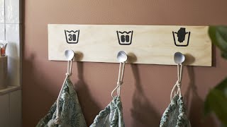 Practical and decorative laundry sorting system - DIY by Søstrene Grene