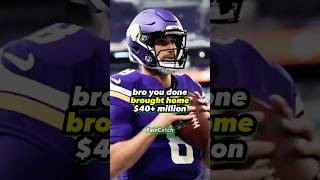 Cam Newton: "Kirk Cousins wasn´t MISLED, he makes $40+ MILLION on the BENCH!" 🤑🏈 #shorts #nfl