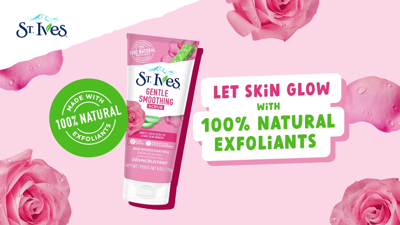 NEW St. Ives Gentle Smoothing Rose Scrub