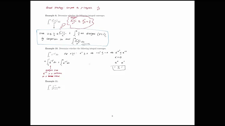 7.7 Improper Integrals - Comparison Theorem - Example 10
