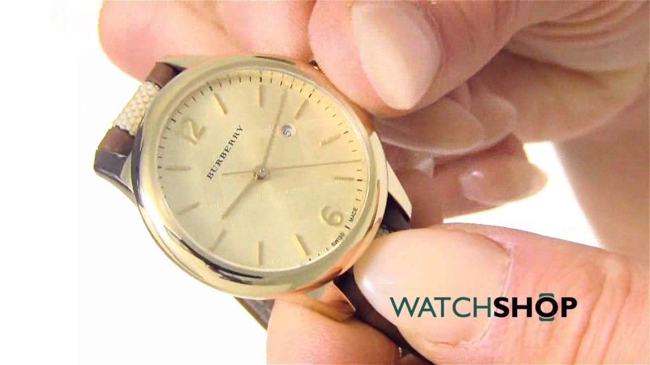 Burberry Ladies' Classic Round Watch (BU10114) - YouTube