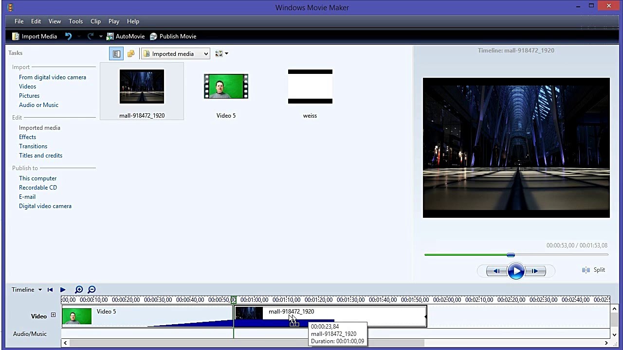 error de pantalla verde de Windows obsesionado con Movie Maker