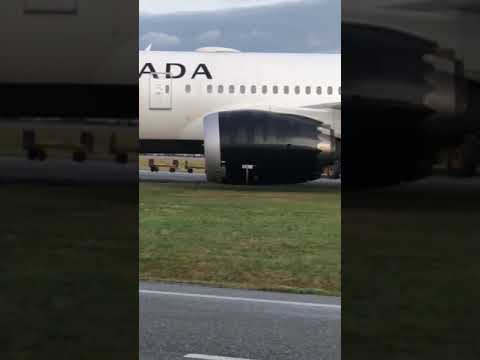 Вoeing 787-9 Dreamliner Air Canada выкатился за пределы рулёжной дорожки