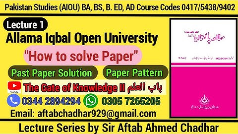 Past Papers - Pakistan Studies 0417/5438/9402  BA,B.ED,BS,AD and Associate Degrees AIOU