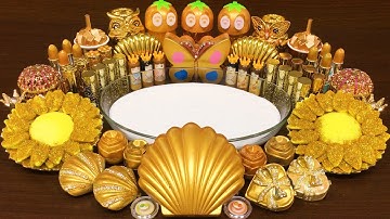 GOLD Slime! Mixing Random into GLOSSY Slime ! Satisfying Slime Video #289