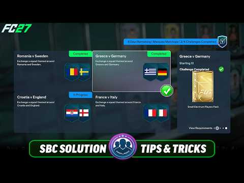 FC 27 Marquee Matchups Greece v Germany SBC - Cheap Solution & Tips