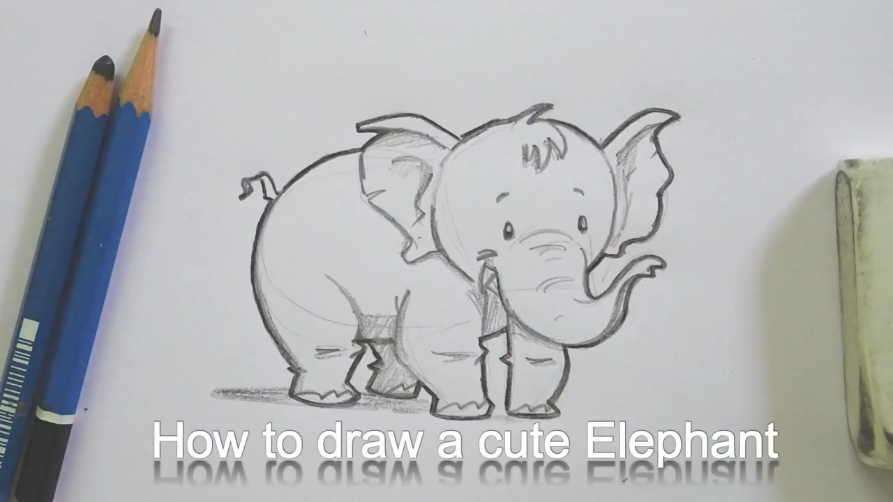 cartoon elephant drawings