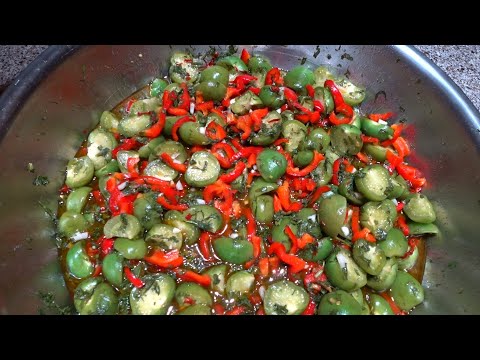 Маринованные ЗЕЛЁНЫЕ ПОМИДОРЫ.