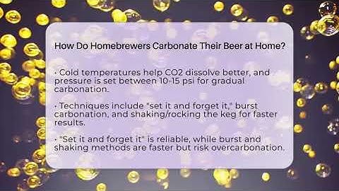 How Do Homebrewers Carbonate Their Beer at Home? - The Pint Guy