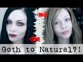GOTH TO NATURAL TRANSFORMATION || Makeup Challenge - ReeRee Phillips