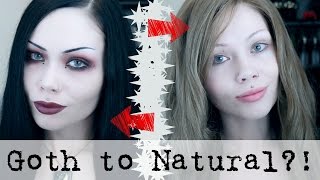 GOTH TO NATURAL TRANSFORMATION || Makeup Challenge - ReeRee Phillips