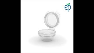 Beauty Sample Containers - 3D Rendering - 3121R - Earthwise Packaging / Hinged Lids